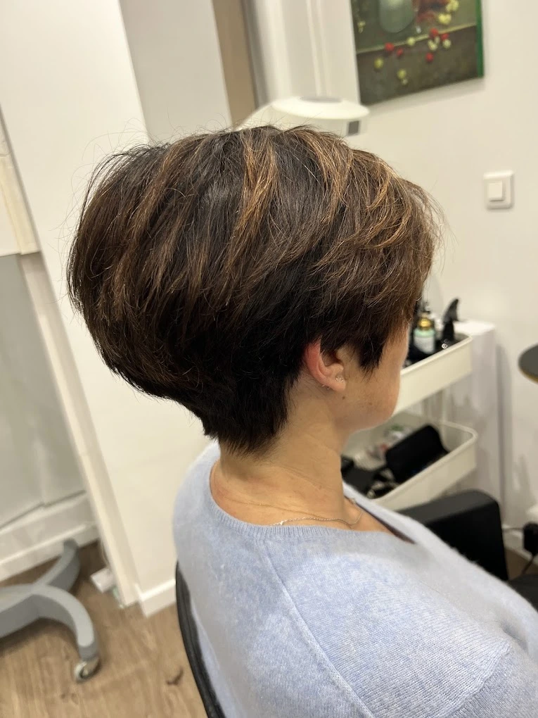 brushing brun avec reflets